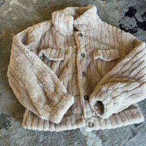 Size small fuzzy teddy bear jacket
